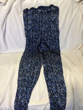 Ambiance Strapless Blue & Black Patterned Jumpsuit
